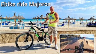 Ebike ride Majorca Sa Coma to Cala Millor amp Cala Bona in 4K [upl. by Nauqat]