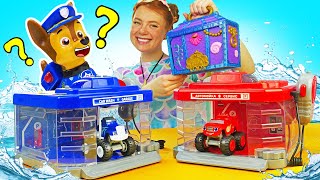 Die Schatztruhe der Meerjungfrau Spielzeug Video mit der Paw Patrol Waschanlage [upl. by Eliza]