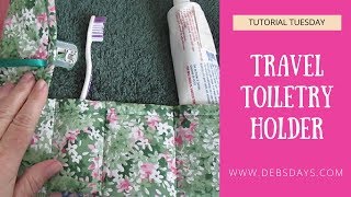 How to Sew a Homemade Roll Up Toiletry Travel Kit  Easy DIY Project [upl. by Yelehsa450]