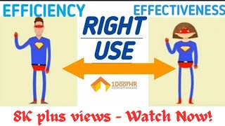 Efficiency vs Effectiveness with examples 1doorhr [upl. by Albie]