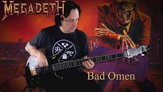 Megadeth  Bad Omen Bass Cover [upl. by Arrol308]