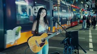 Awesome busker sings Taylor Swift Medley [upl. by Aileduab]