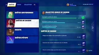 FORTNITE  COMMENT DÉBLOQUER TOUTES LES QUÊTES SAISON  CHAPITRE 3 SAISON 1 [upl. by Jesher]