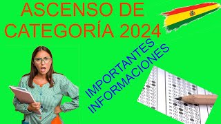 INFORMACIONES ASCENSO DE CATEGORÍA 2024 [upl. by Vaden]