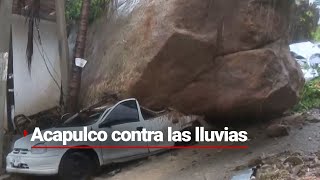 ACAPULCO SE ENFRENTA CON LAS LLUVIAS  El puerto guerrerense padece los embates de la naturaleza [upl. by Novihs]