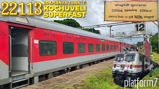 Lokmanya Tilak Terminus Mumbai to Shoranur by 22113 Kochuveli Superfast Express  Train Journey [upl. by Blossom784]