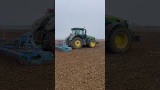 John Deere 8400r power harrowing 🚜🚜🚜 [upl. by Robinett271]