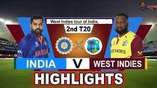 INDIA Vs WEST INDIES 2nd T20 cricket match highlights indiancricketer westindies highlightsmatch [upl. by Chrissy]