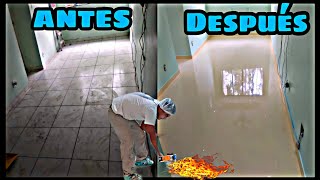 APLICANDO RESINA EPOXI EN PISO VEA EL PASO A PASO CLIENTE FELIZ 🧑‍🦳 [upl. by Elephus455]