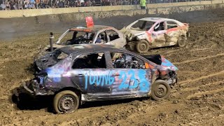 Hopkinton State Fair Demolition Derby 2024  4 Cylinder Feature [upl. by Nimrac]