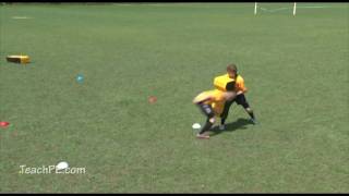 Rugby Drills  Shoulder Hit for front tackle [upl. by Hamas]