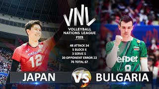 Japan vs Bulgaria  Mens VNL 2023 [upl. by Ecar]