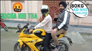 आज तो लग गई🤬 Karizma pillion test trending viral heromotocorp [upl. by Neville]