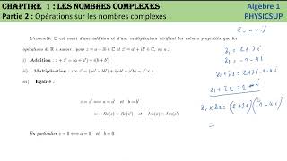 Les nombres complexes  Partie 2  Cours dalgÃ¨bre 1  Chapitre 1 les nombres complexes  SMPC S1 [upl. by Cookie]