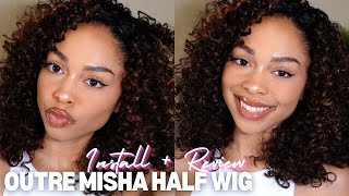 Outre MISHA Half Wig  Install  Review  Synthetic Wig [upl. by Farr]