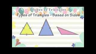 Different Types of Triangles Classifying Triangles based on Sides and Angles661120414 [upl. by Martelle205]