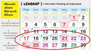 KALENDER 2020 LENGKAP MasehiJawaHijriyahChina  Harihari Penting di Indonesia KALENDER GRATIS [upl. by Chimene]