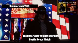 WWF Summerslam 1993  The Undertaker vs Giant Gonzalez [upl. by Pattison]