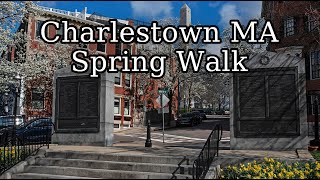 Charlestown MA Spring Bloom Walk Winthrop Square to the Bunker Hill Monument [upl. by Eneluj]