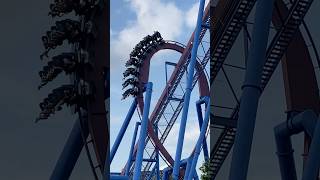 Banshee  Kings Island  Looping Over The Lift Hill  Roller Coaster  Inverted Coaster  BampM [upl. by Packston]