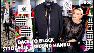 BACK TO BLACK 🖤 STYLIZACJE Z SECOND HANDU  KURTKA MONCLER W LUMPEKSIE🤩 800 [upl. by Fanni]