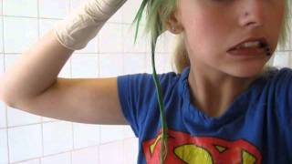 dying my hair green 3 [upl. by Elwood]