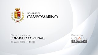 Comune di Campomarino Cb  Consiglio Comunale del 30 luglio 2024 [upl. by Langham]