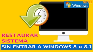 Cómo restaurar sistema sin entrar a Windows 8 u 81 [upl. by Henebry]