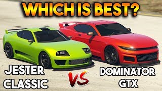 GTA 5 ONLINE  DOMINATOR GTX VS JESTER CLASSIC WHICH IS BEST [upl. by Zetnas]