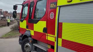 Suffolk Fire and Rescue Service arriving at Heath Fire in Ipswich  March 2023 [upl. by Raval]