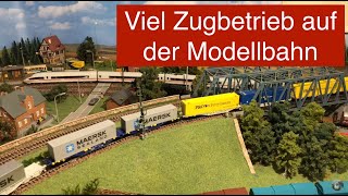 Viel Zugbetrieb auf der Modelleisenbahn August 2018 [upl. by Nariko]