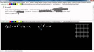 Secondaire 4 SN Québec Fonction quadratique résolution de problème exercice 15 [upl. by Adamo]