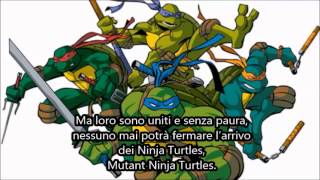 Tartarughe Ninja  Con noi  Gabriele Ponte  Sigla completa  Testo [upl. by Yorled724]