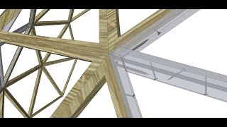 Screwing geodome frames together [upl. by Nosreg]