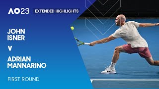 John Isner v Adrian Mannarino Extended Highlights  Australian Open 2023 First Round [upl. by Aihsad988]