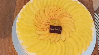 Easy to Make No Bake No Egg Delicious Vanilla Cheesecake with Mango 🥭 amp Peaches 🍑 For Everyone [upl. by Notxarb117]