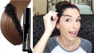 MAYBELLINE Brow Drama Sculpting Brow Mascara Eyebrow Gel Review [upl. by Gwennie]