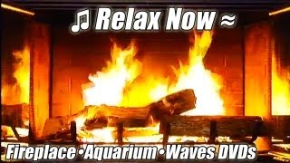 Fireplace DVD DVD Aquarium Fishtank Ocean Waves DVD Trailers Preview Yule Log video videos [upl. by Ahsiemak606]