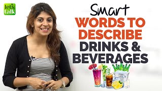 Learn Smart English Words To Describe Drinks amp Beverages mprove English Vocabulary  Niharika [upl. by Ennaillij639]