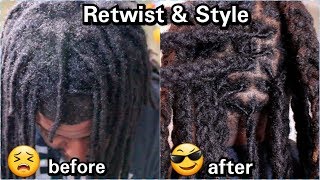 I RETWISTED New Growth amp STYLED Dreads for THE FIRST TIME [upl. by Hey]