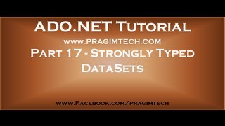 Part 17 Strongly typed datasets [upl. by Ranice]