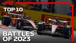 Top 10 Best Battles of the 2023 F1 Season [upl. by Adnalu]