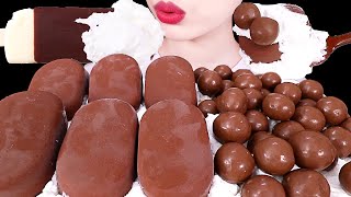 ASMR MUKBANG｜WHIPPED CREAM MALTESERS CHOCOLATE ICE CREAM 생크림 몰티져스 초콜릿 아이스크림 EATING SOUNDS 디저트 먹방 [upl. by Edbert681]