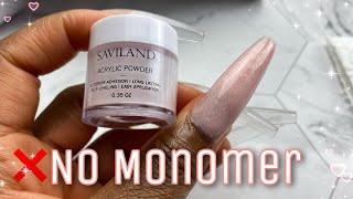 ANOTHER ACRYLIC NAIL HACK with NO MONOMER  Acrylic Powder with Nail Glue  IT WORKED [upl. by Adekam]