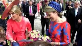 Queens Máxima amp Mathilde in Den Haag [upl. by Atinele]