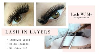 How To Lash In Layers  Cat Eye Volume Lash Artist Tips amp Tricks [upl. by Shivers348]