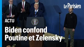 Biden annonce le « président Poutine » au moment daccueillir Zelensky au sommet de lOtan [upl. by Marchal]