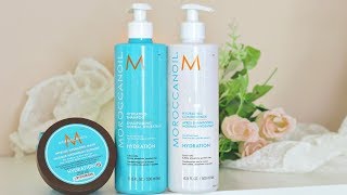 MOROCCANOIL Hydrating Shampoo  Conditioner amp Mask Review [upl. by Delgado]