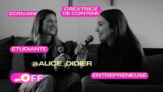 De TikTok à entrepreneuse tout en étant étudiante en droit avec alicedidier  En OFF [upl. by Frick734]