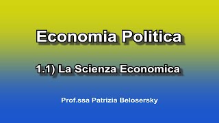 11 La Scienza Economica [upl. by Atiuqehs150]